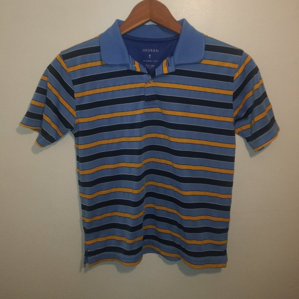 George- Blue Polo for boys Medium